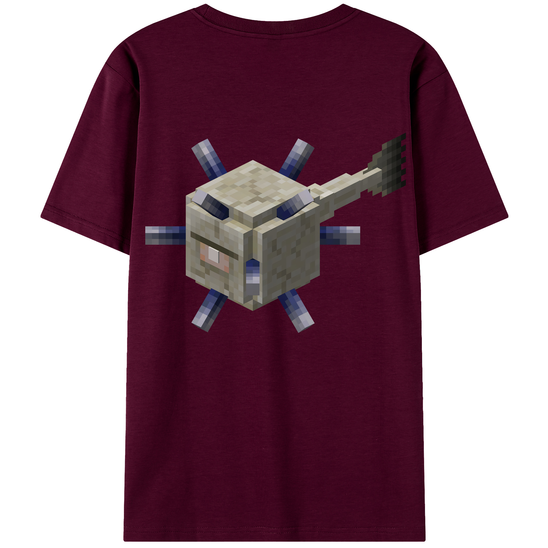 （画像用） マインクラフト ブロックの世界 Minecraft MC Block world レディース半袖Tシャツ(バックプリント)